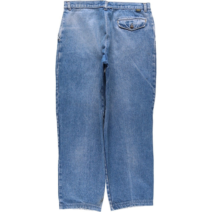 Lee Straight Denim Pants, Made in USA, Men's Size W38 (approx.) cotton blue type Vintage Second Hand