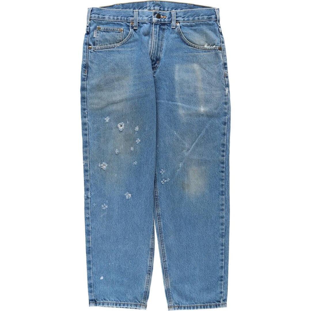 Carhartt Tapered Denim Pants for Men, W34 equivalent cotton blue type Vintage Second Hand