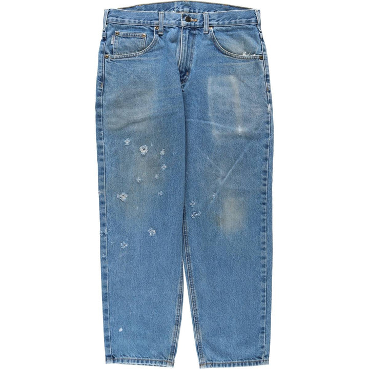 Carhartt Tapered Denim Pants for Men, W34 equivalent cotton blue type Vintage Second Hand