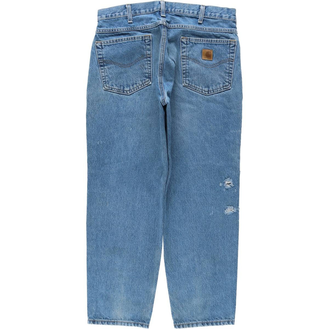 Carhartt Tapered Denim Pants for Men, W34 equivalent cotton blue type Vintage Second Hand