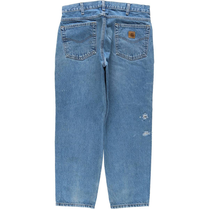 Carhartt Tapered Denim Pants for Men, W34 equivalent cotton blue type Vintage Second Hand