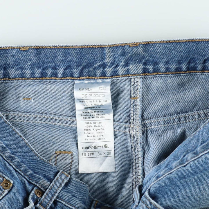 Carhartt Tapered Denim Pants for Men, W34 equivalent cotton blue type Vintage Second Hand