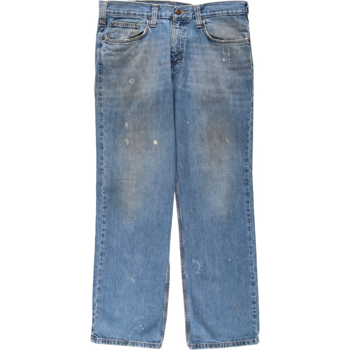 Carhartt Relaxed Fit Straight Denim Pants, Men's, Size 35 cotton blue type Vintage Second Hand