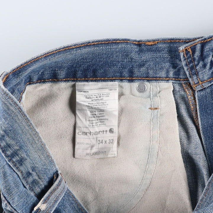 Carhartt Relaxed Fit Straight Denim Pants, Men's, Size 35 cotton blue type Vintage Second Hand