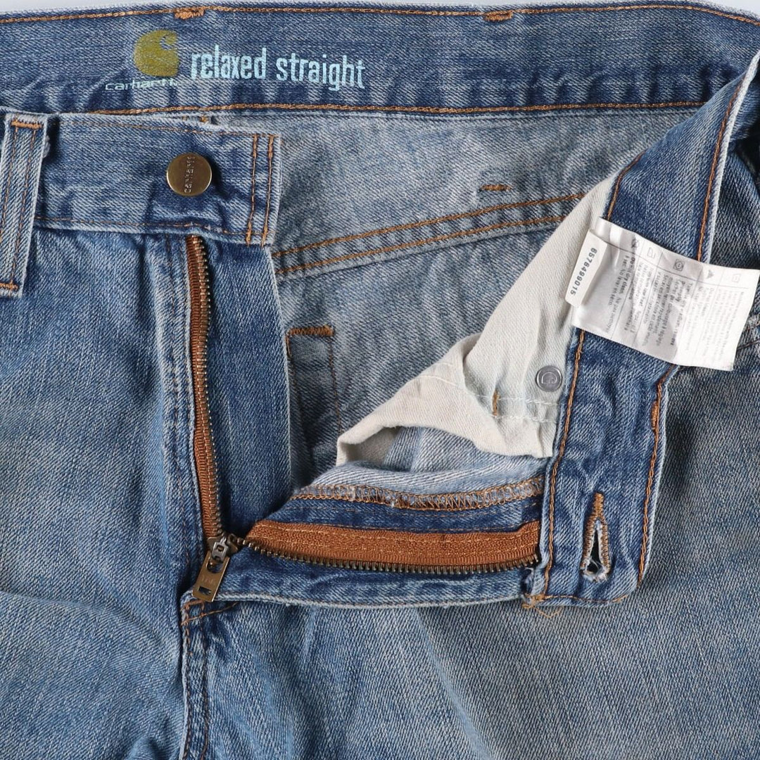 Carhartt Relaxed Fit Straight Denim Pants, Men's, Size 35 cotton blue type Vintage Second Hand