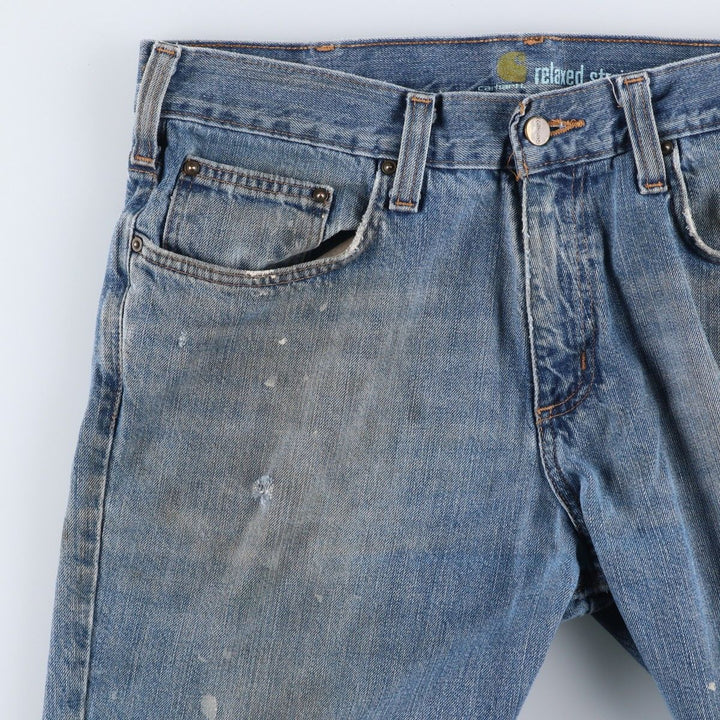 Carhartt Relaxed Fit Straight Denim Pants, Men's, Size 35 cotton blue type Vintage Second Hand