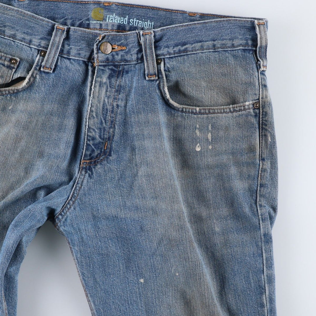 Carhartt Relaxed Fit Straight Denim Pants, Men's, Size 35 cotton blue type Vintage Second Hand
