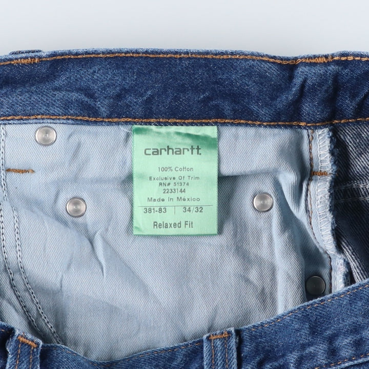Carhartt Relaxed Fit Tapered Denim Pants for Men, W35 cotton blue type Vintage Second Hand