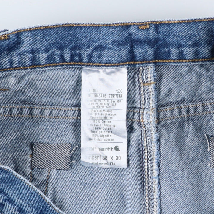Carhartt Relaxed Fit Tapered Denim Pants for Men, W36 cotton blue type Vintage Second Hand