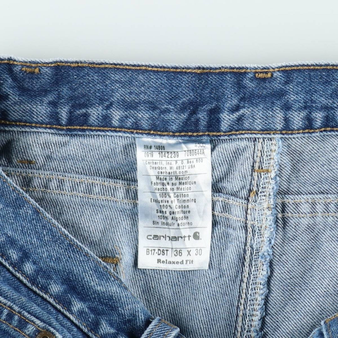Carhartt Relaxed Fit Tapered Denim Pants for Men, W36 cotton blue type Vintage Second Hand