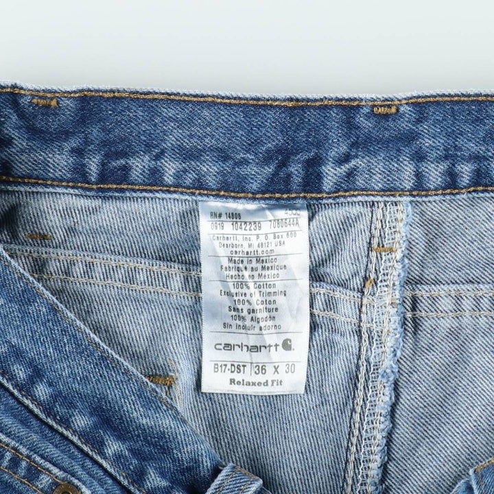 Carhartt Relaxed Fit Tapered Denim Pants for Men, W36 cotton blue type Vintage Second Hand