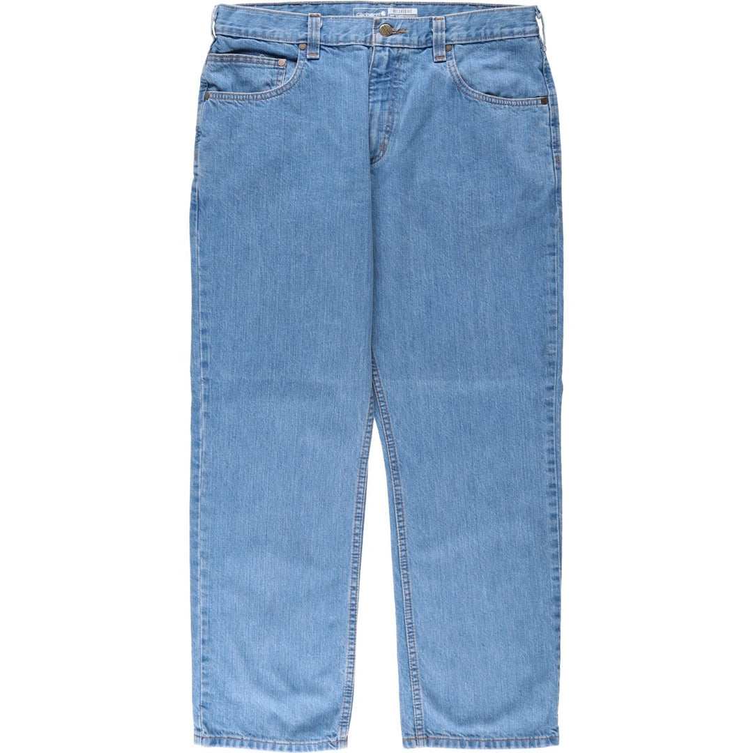 Carhartt Relaxed Fit Tapered Denim Pants for Men, W36 cotton blue type Vintage Second Hand