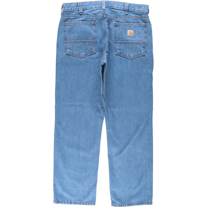 Carhartt Relaxed Fit Tapered Denim Pants for Men, W36 cotton blue type Vintage Second Hand