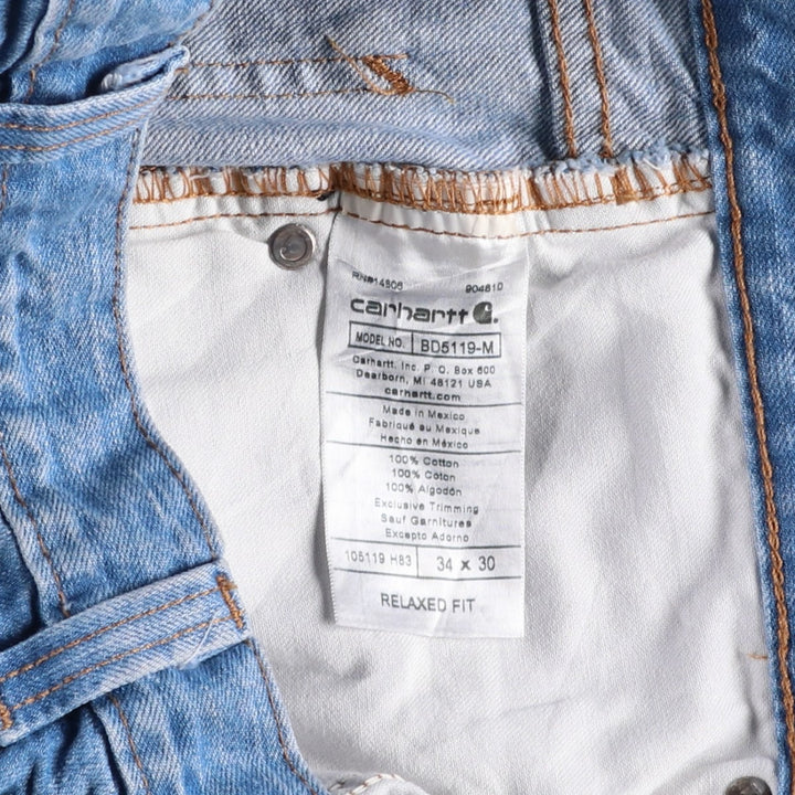 Carhartt Relaxed Fit Tapered Denim Pants for Men, W36 cotton blue type Vintage Second Hand