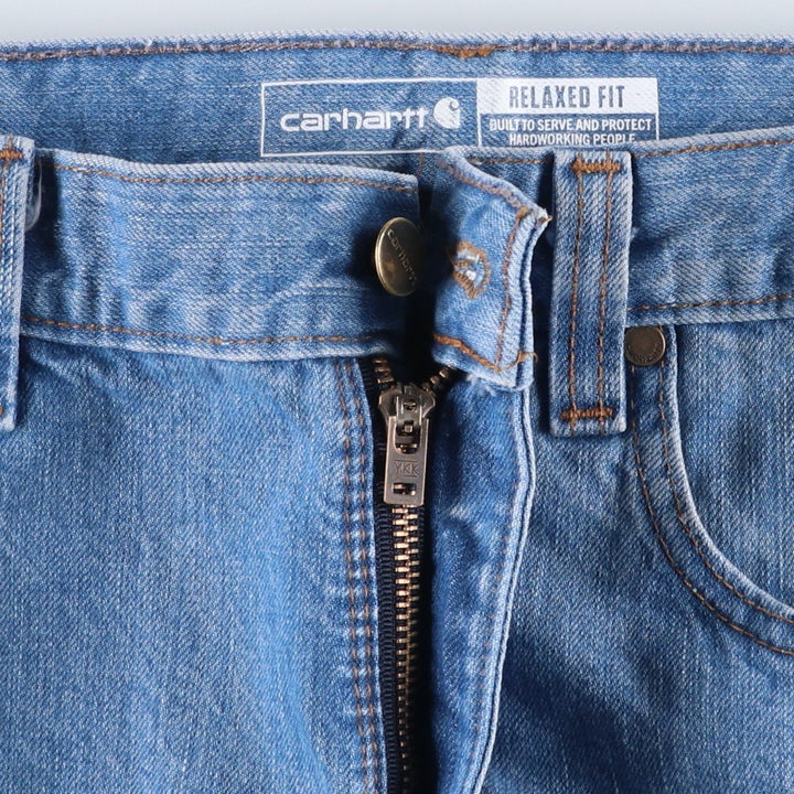 Carhartt Relaxed Fit Tapered Denim Pants for Men, W36 cotton blue type Vintage Second Hand