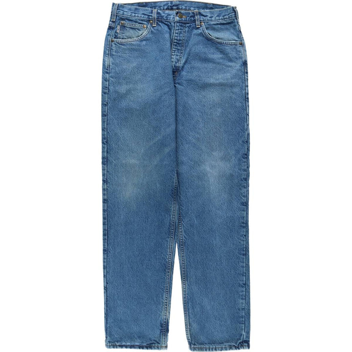 Carhartt Straight Denim Pants, Made in USA, Men's Size W34 (approx.) cotton blue type Vintage Second Hand