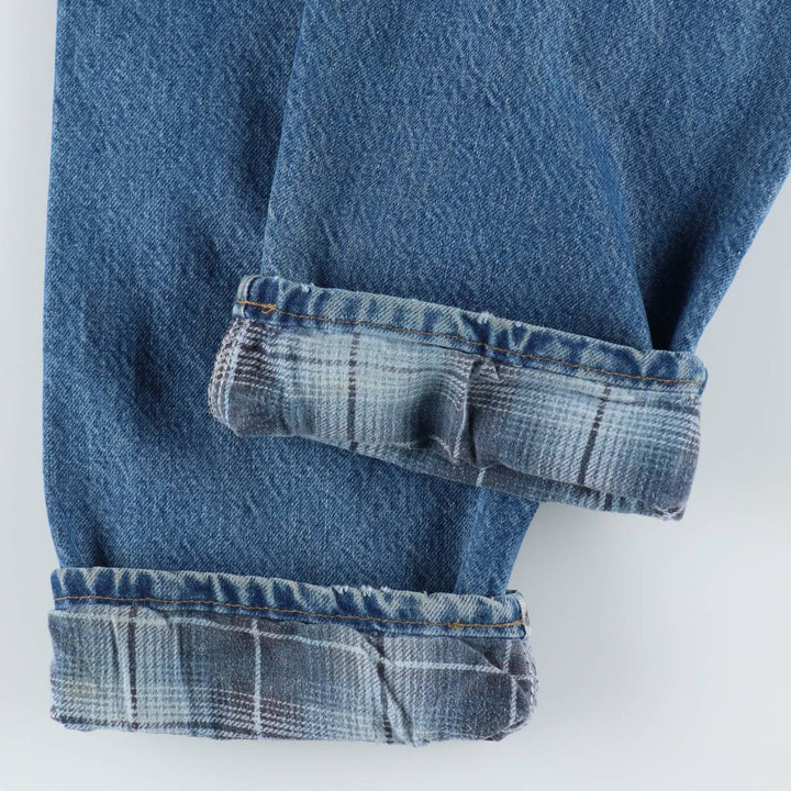 Carhartt Straight Denim Pants, Made in USA, Men's Size W34 (approx.) cotton blue type Vintage Second Hand