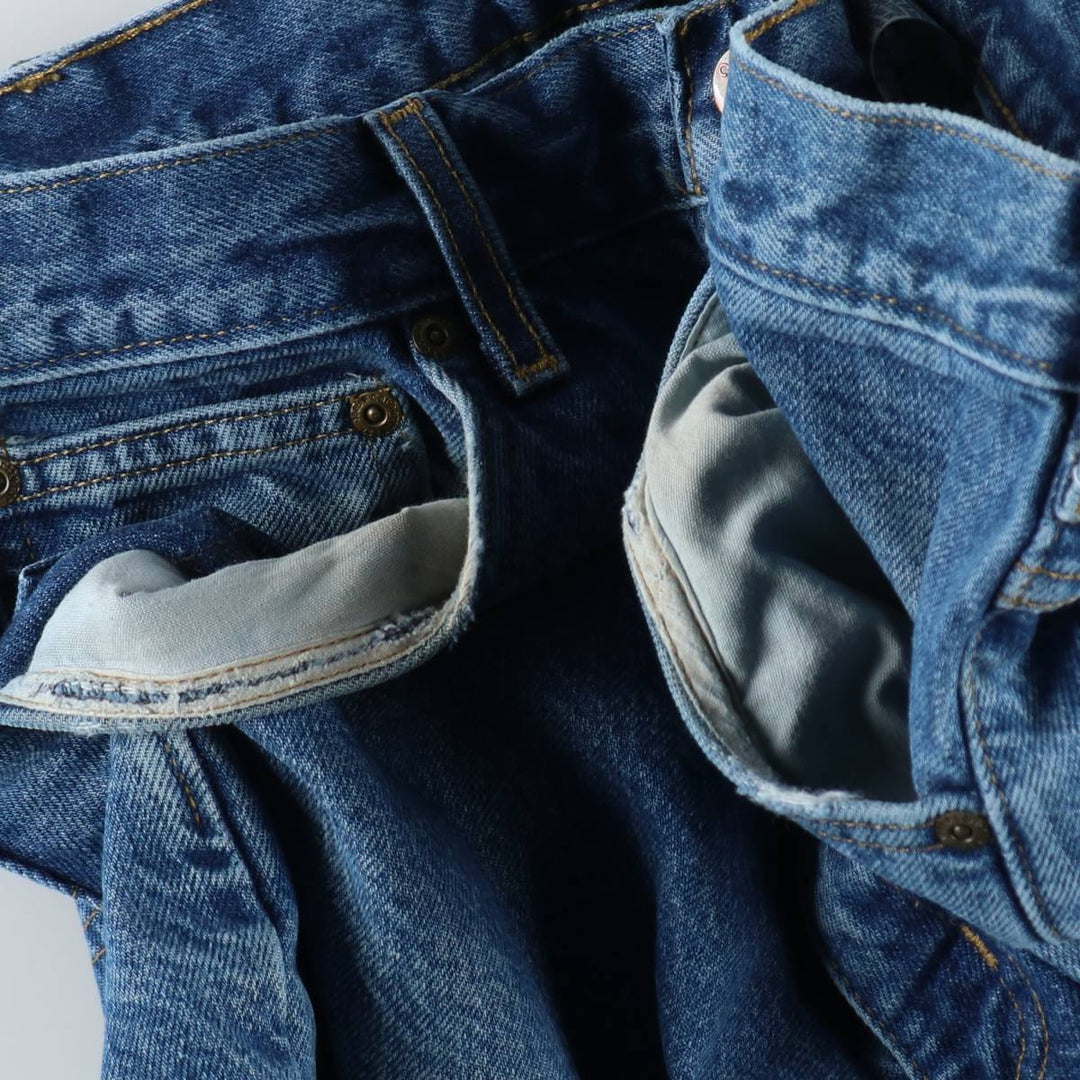 Carhartt Straight Denim Pants, Made in USA, Men's Size W34 (approx.) cotton blue type Vintage Second Hand
