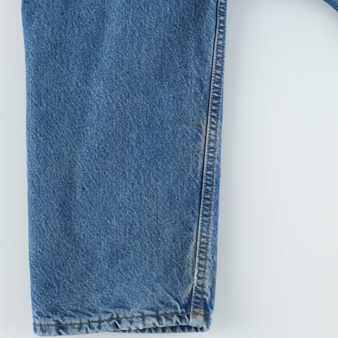 Carhartt Straight Denim Pants, Made in USA, Men's Size W34 (approx.) cotton blue type Vintage Second Hand