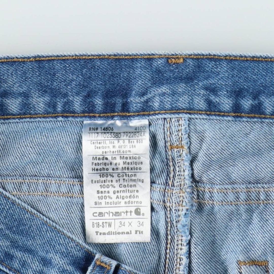 Carhartt Tapered Denim Pants for Men, W34 equivalent cotton blue type Vintage Second Hand