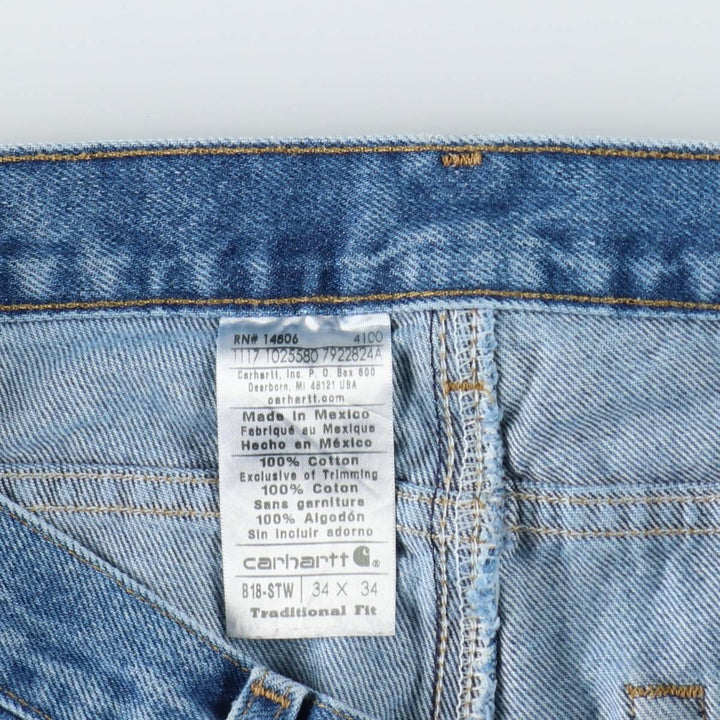 Carhartt Tapered Denim Pants for Men, W34 equivalent cotton blue type Vintage Second Hand