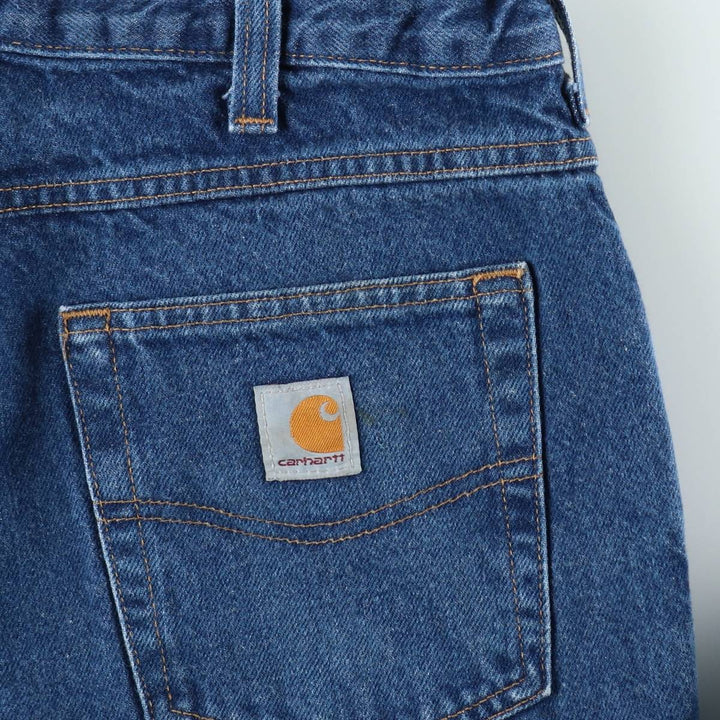 Carhartt Relaxed Fit Straight Denim Pants for Men, W34 equivalent cotton blue type Vintage Second Hand