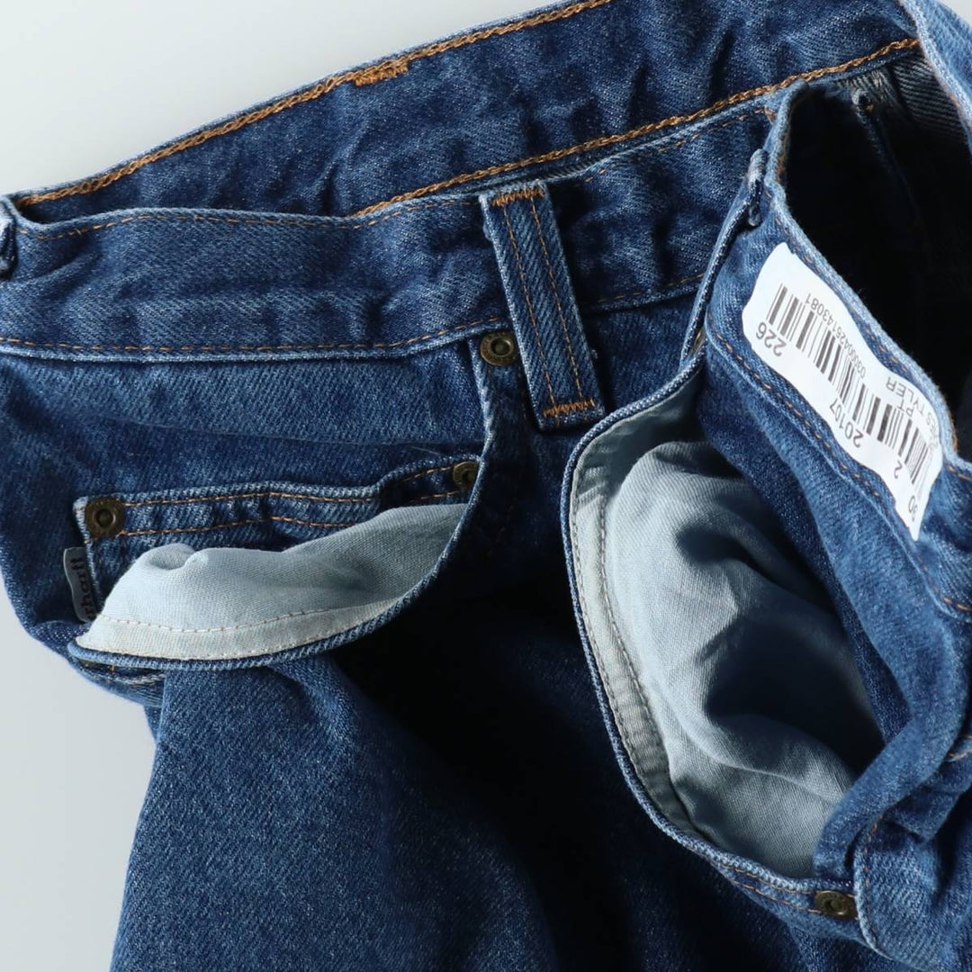 Carhartt Relaxed Fit Straight Denim Pants for Men, W34 equivalent cotton blue type Vintage Second Hand