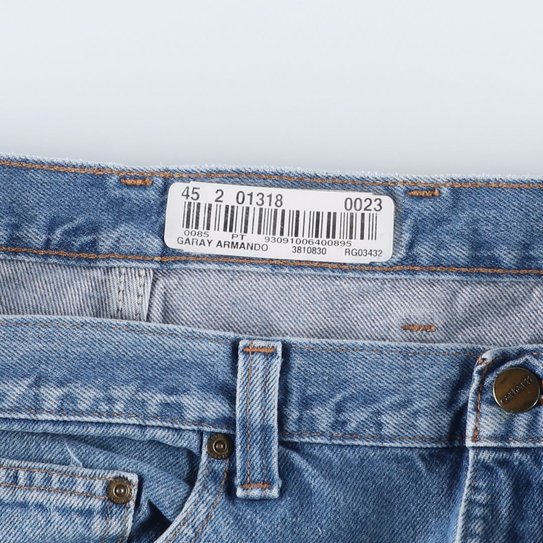 Carhartt Relaxed Fit Straight Denim Pants for Men, W34 equivalent cotton blue type Vintage Second Hand