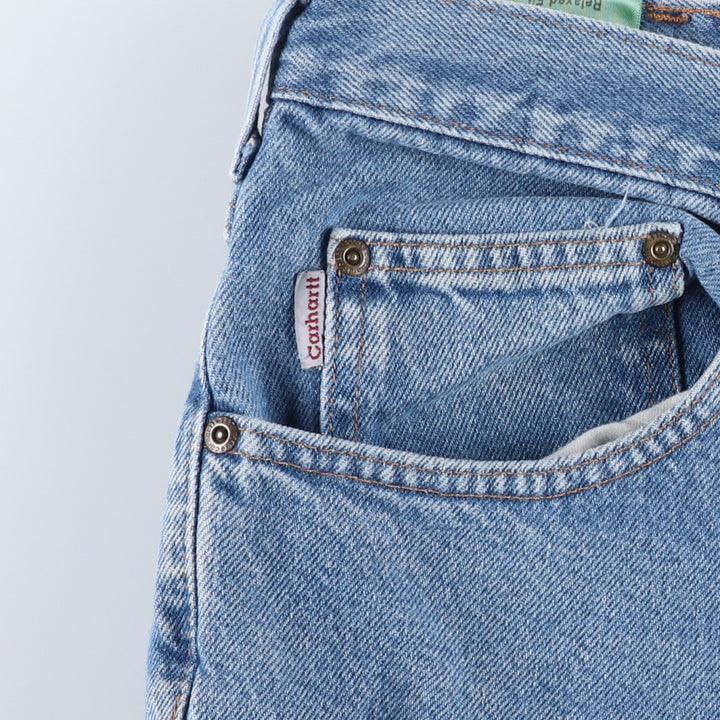 Carhartt Relaxed Fit Straight Denim Pants for Men, W34 equivalent cotton blue type Vintage Second Hand