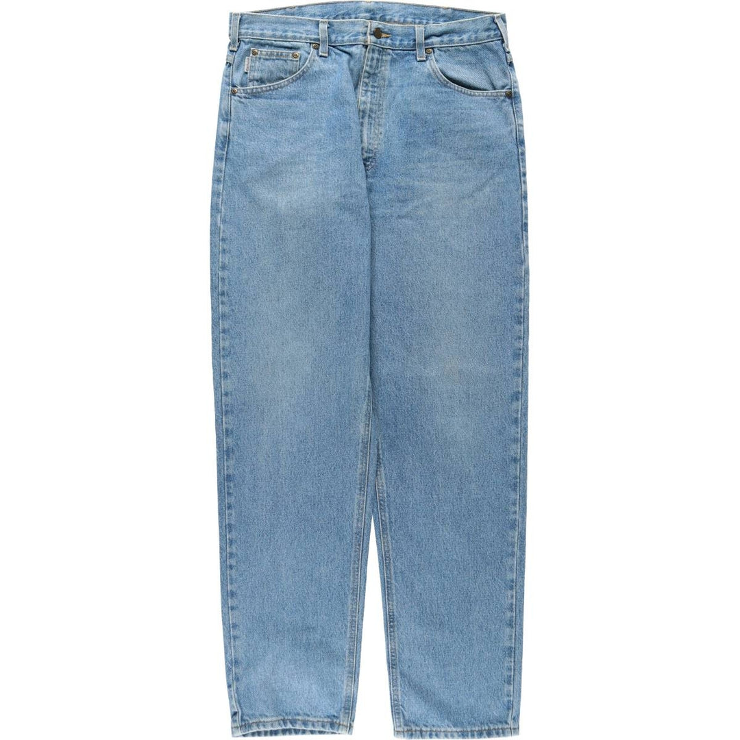 00'S Carhartt tapered denim pants for men, size w36 cotton blue type Vintage Second Hand