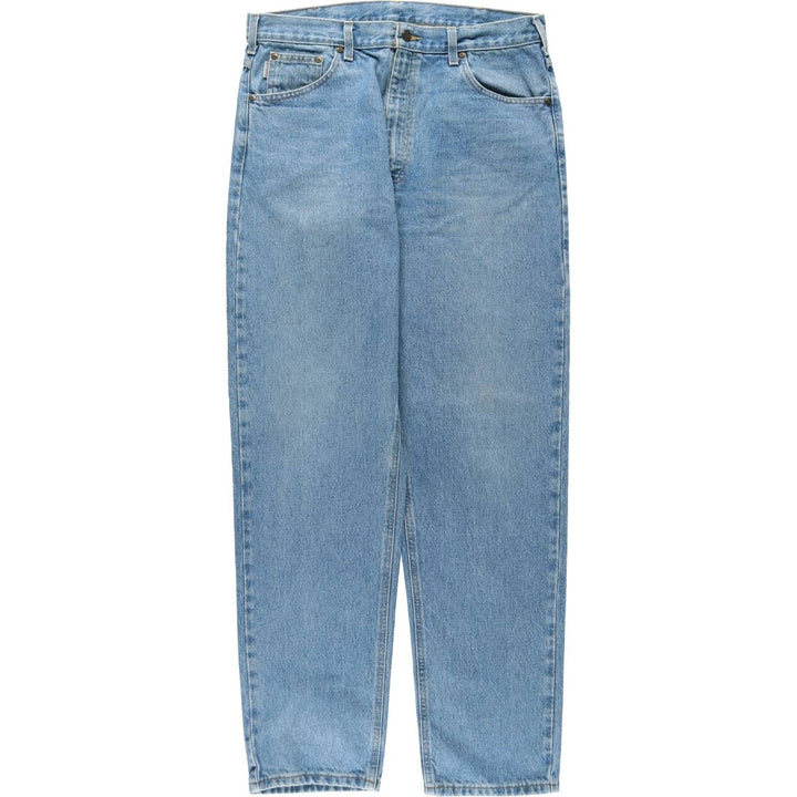 00'S Carhartt tapered denim pants for men, size w36 cotton blue type Vintage Second Hand