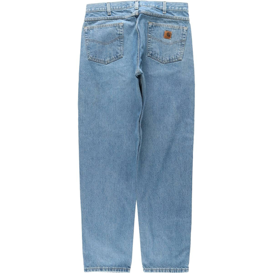00'S Carhartt tapered denim pants for men, size w36 cotton blue type Vintage Second Hand