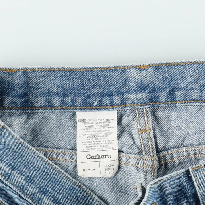 00'S Carhartt tapered denim pants for men, size w36 cotton blue type Vintage Second Hand