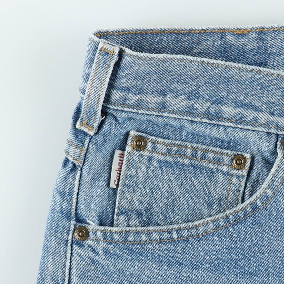 00'S Carhartt tapered denim pants for men, size w36 cotton blue type Vintage Second Hand