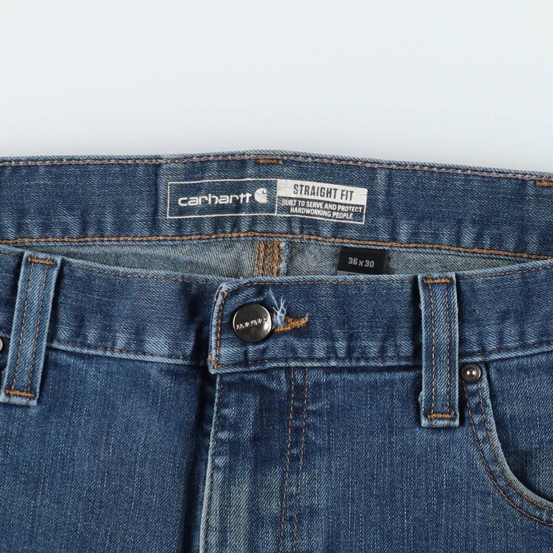 Carhartt STRAIGHT FIT straight denim pants, men's size W36 (approx.) cotton blue type Vintage Second Hand