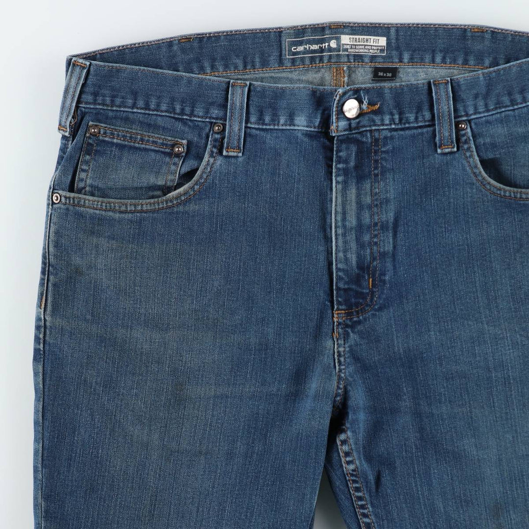 Carhartt STRAIGHT FIT straight denim pants, men's size W36 (approx.) cotton blue type Vintage Second Hand