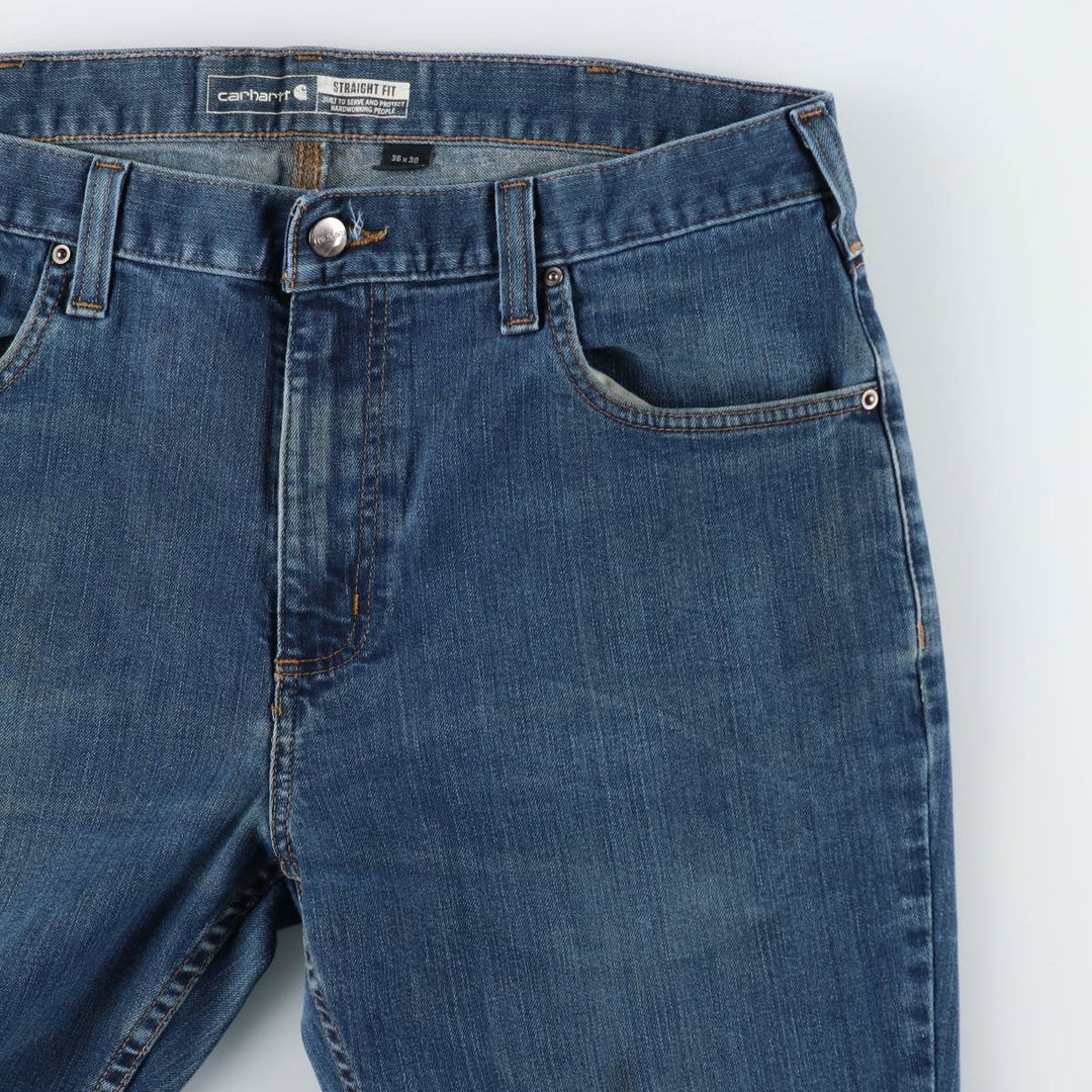 Carhartt STRAIGHT FIT straight denim pants, men's size W36 (approx.) cotton blue type Vintage Second Hand