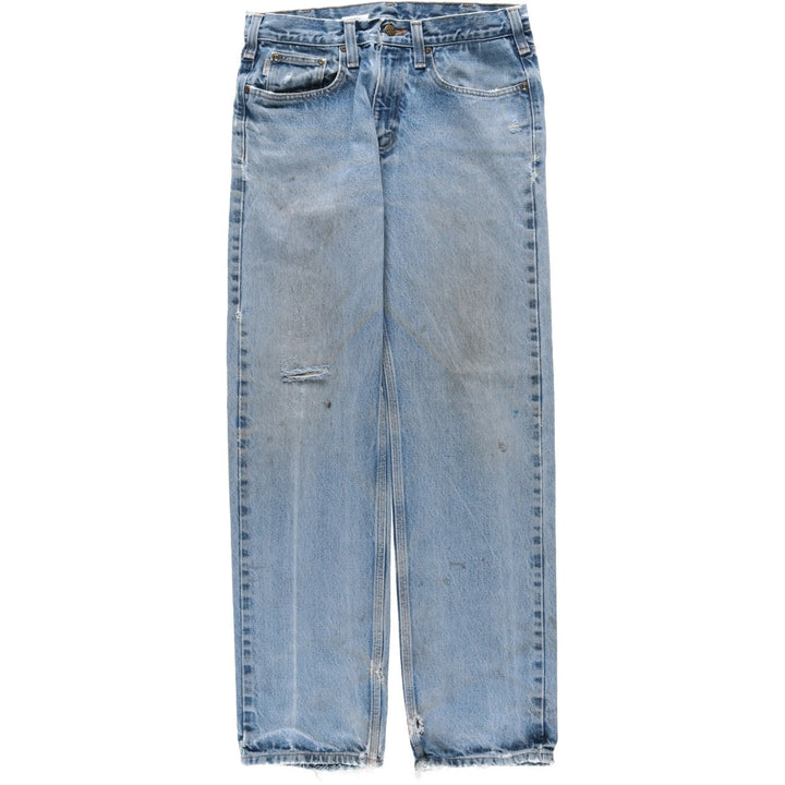 Carhartt Traditional Fit Tapered Denim Pants, Men's, Size W33 cotton Blue type light blue Vintage Second Hand