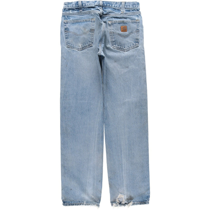 Carhartt Traditional Fit Tapered Denim Pants, Men's, Size W33 cotton Blue type light blue Vintage Second Hand