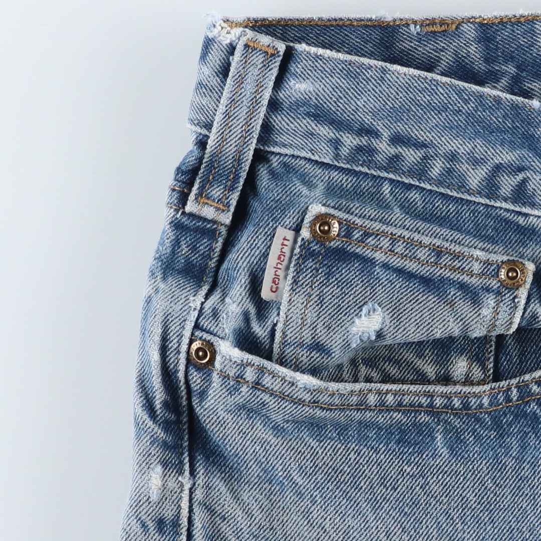 Carhartt Traditional Fit Tapered Denim Pants, Men's, Size W33 cotton Blue type light blue Vintage Second Hand
