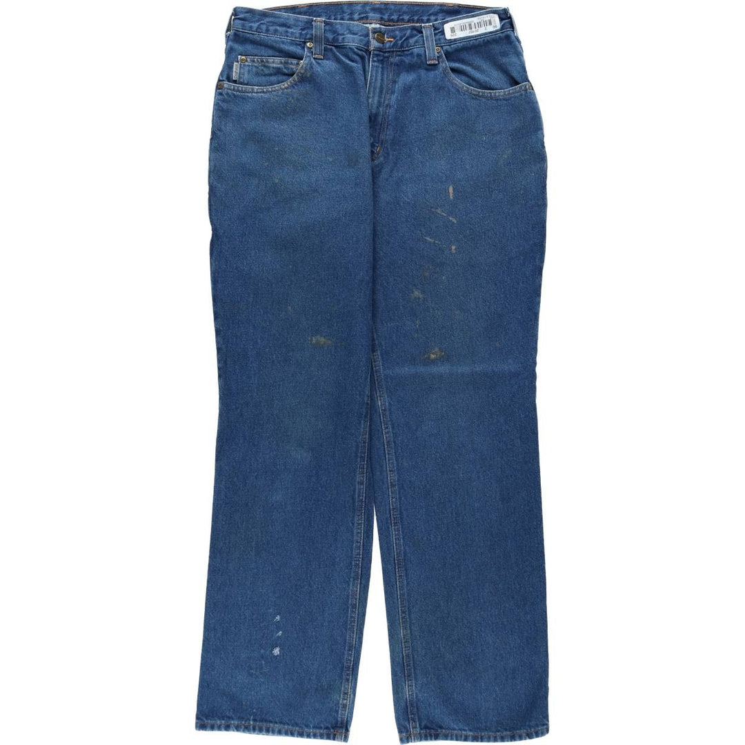 Carhartt Relaxed Fit Tapered Denim Pants for Men, W33 equivalent cotton blue type Vintage Second Hand