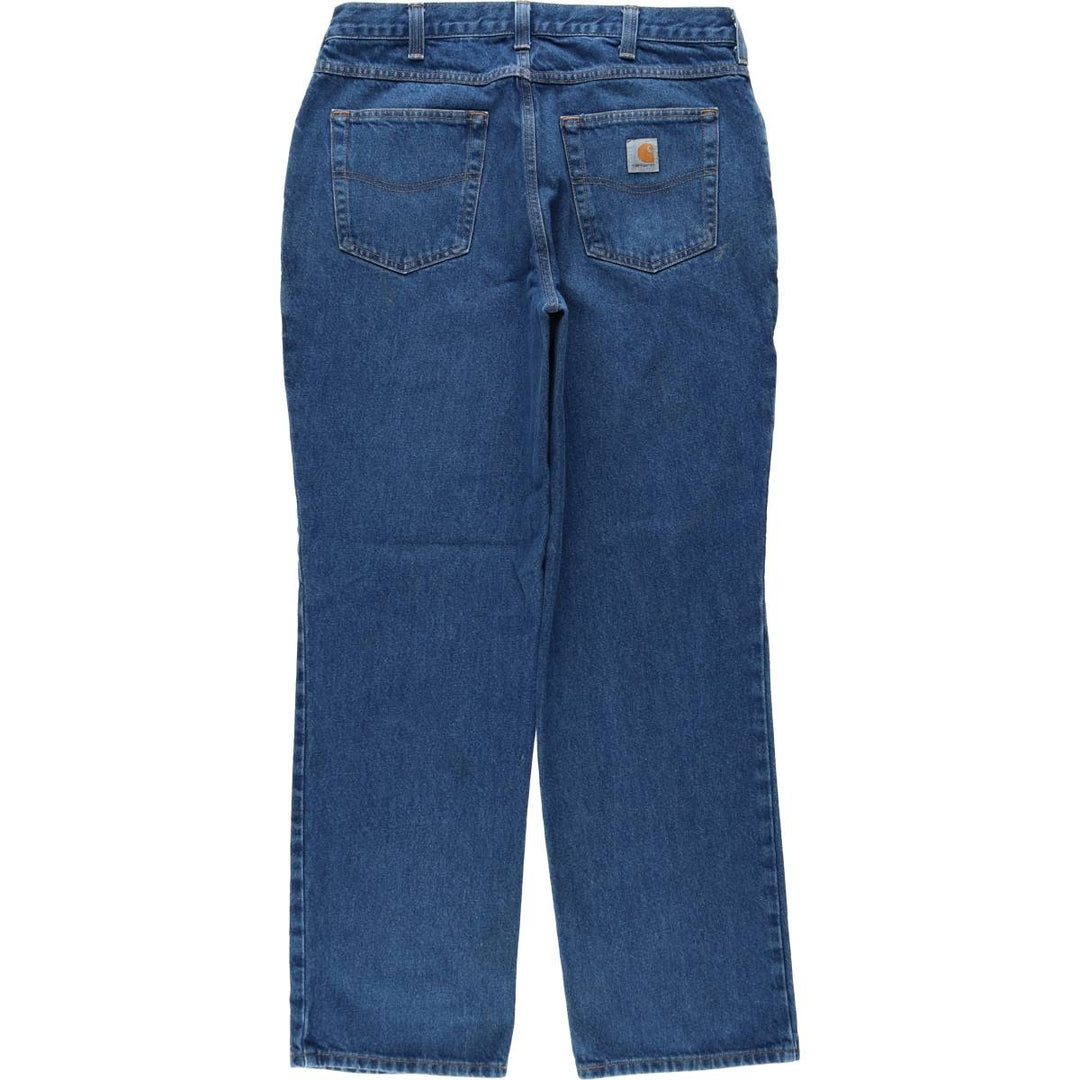 Carhartt Relaxed Fit Tapered Denim Pants for Men, W33 equivalent cotton blue type Vintage Second Hand