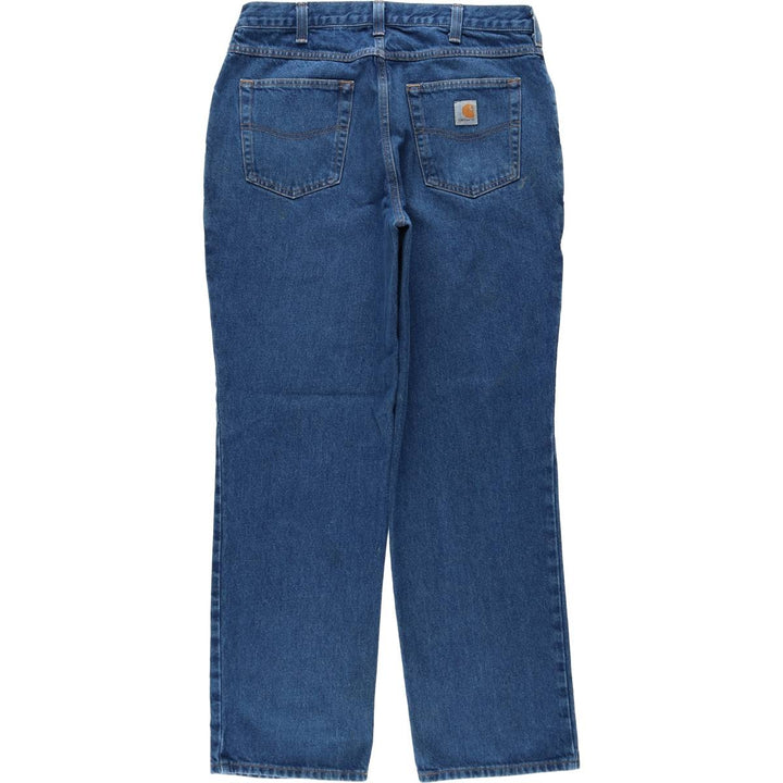 Carhartt Relaxed Fit Tapered Denim Pants for Men, W33 equivalent cotton blue type Vintage Second Hand