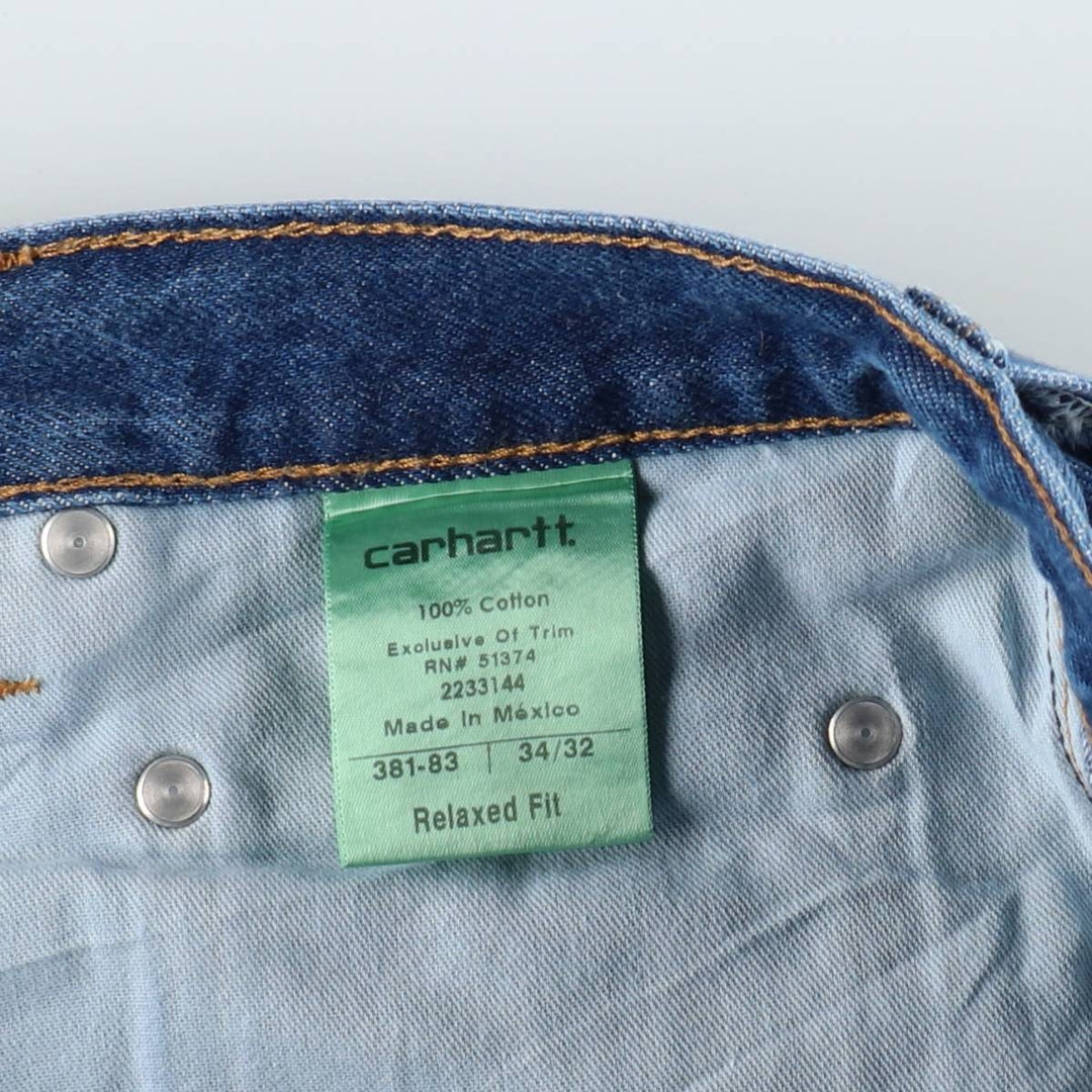 Carhartt Relaxed Fit Tapered Denim Pants for Men, W33 equivalent cotton blue type Vintage Second Hand
