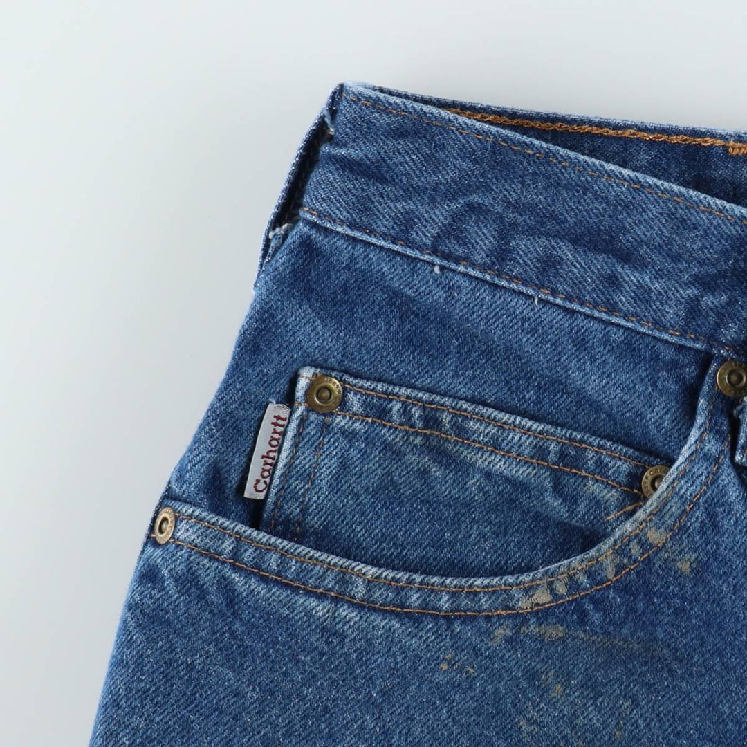 Carhartt Relaxed Fit Tapered Denim Pants for Men, W33 equivalent cotton blue type Vintage Second Hand