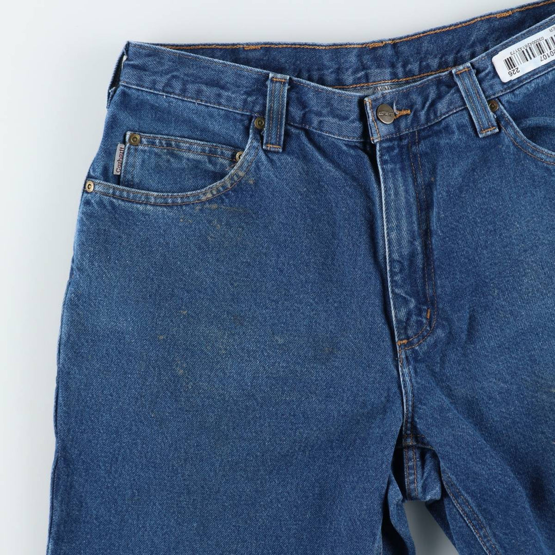 Carhartt Relaxed Fit Tapered Denim Pants for Men, W33 equivalent cotton blue type Vintage Second Hand
