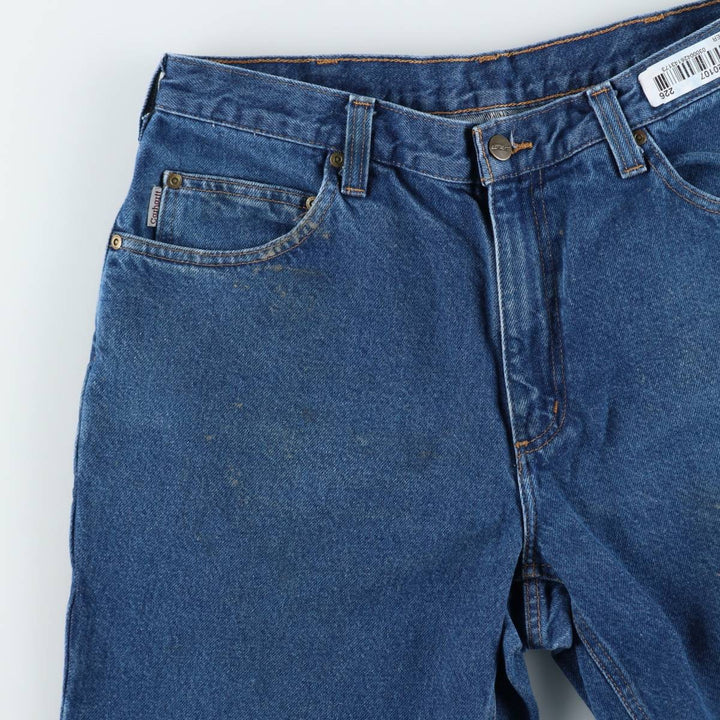 Carhartt Relaxed Fit Tapered Denim Pants for Men, W33 equivalent cotton blue type Vintage Second Hand