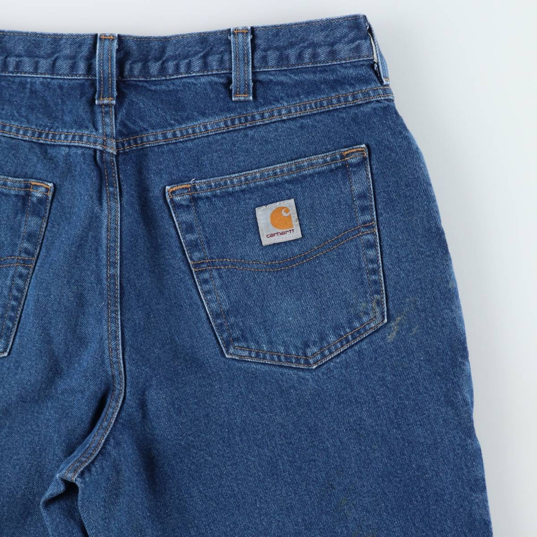 Carhartt Relaxed Fit Tapered Denim Pants for Men, W33 equivalent cotton blue type Vintage Second Hand
