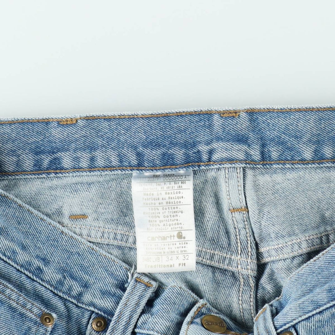 Carhartt TRADITIONAL FIT Tapered Denim Pants, Men's W34 (approx.) cotton blue type Vintage Second Hand