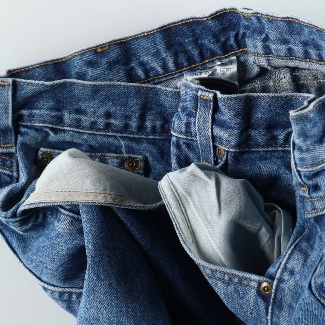 Carhartt Relaxed Fit Tapered Denim Pants for Men, W36 cotton blue type Vintage Second Hand